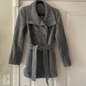 Calvin Klein Women's grey wool double breasted peacoat size 4